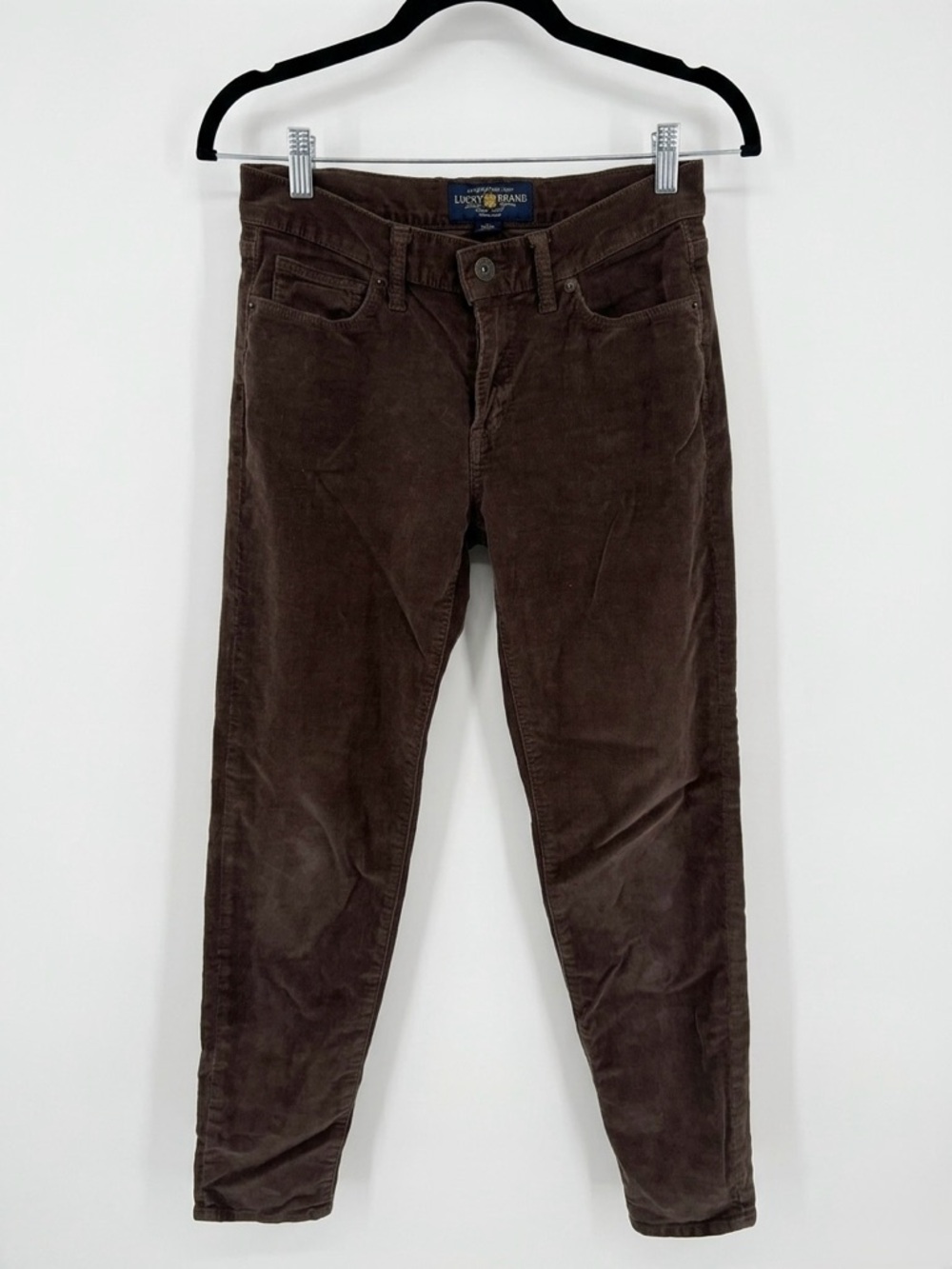 Lucky Brand Women's Skinny Jeans Brown Corduroy